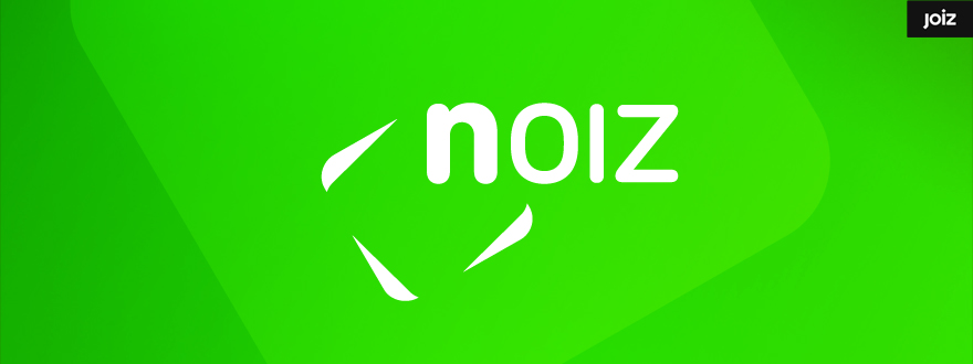 Von okamo aus Berlin gestaltetes Format-Logo-Design der Fernsehshow „NOIZ“ des Schweizer Web- und Fernsehsenders JOIZ