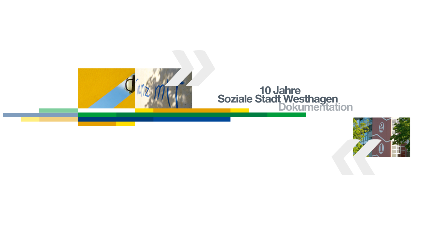 Design, Satz und Layout der 68-seitigen Broschüre »10 Jahre Soziale Stadt Westhagen« – Eine Dokumentation der Erfolgsbillanz von 10 Jahren Sozialer Stadt in Wolfsburg Westhagen